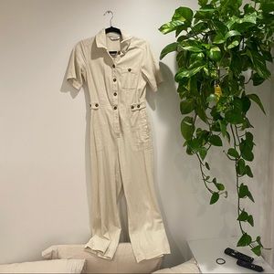 & other stories cream corduroy jumpsuit